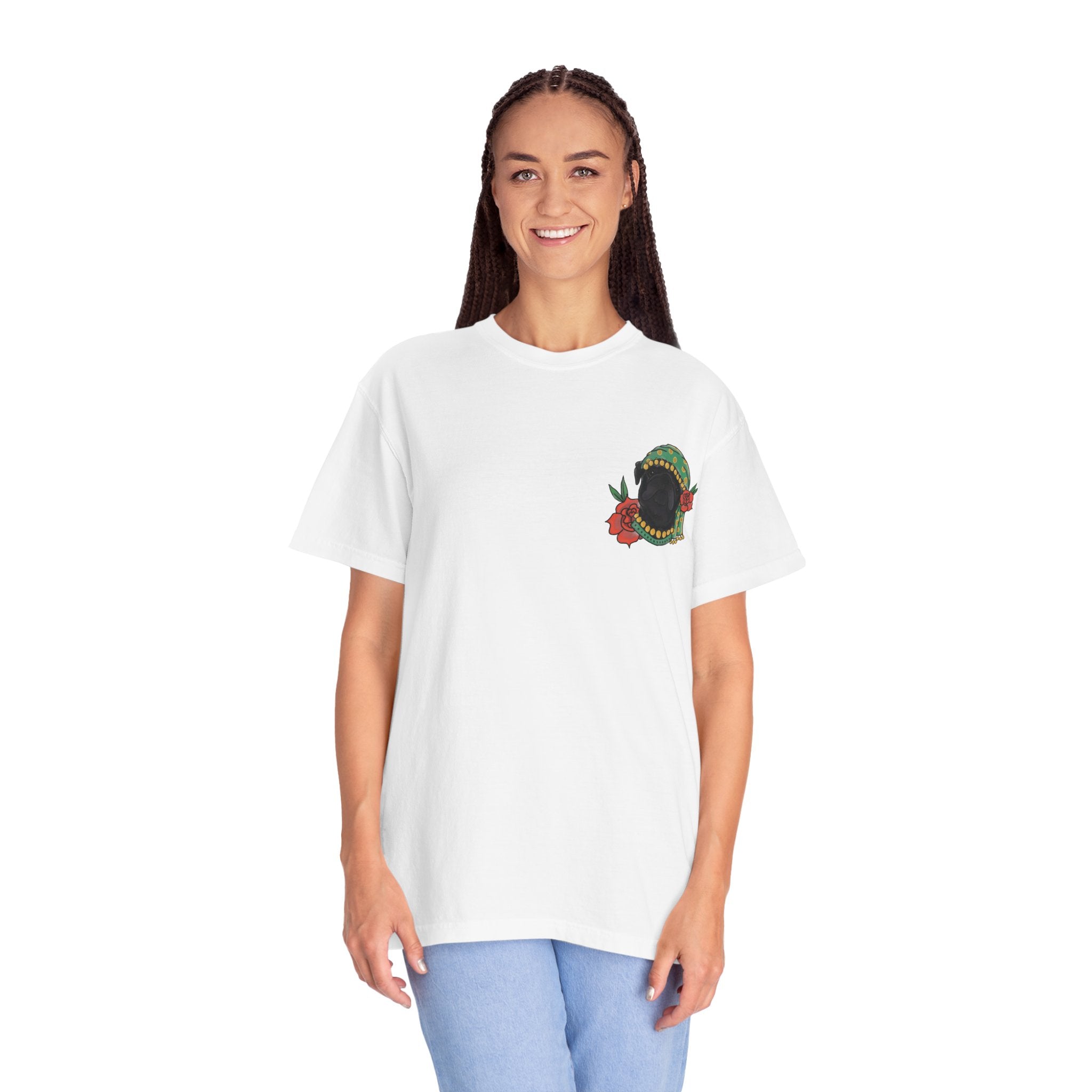 Fortune Teller Pug T-Shirt — Vintage Floral Mystic Tee