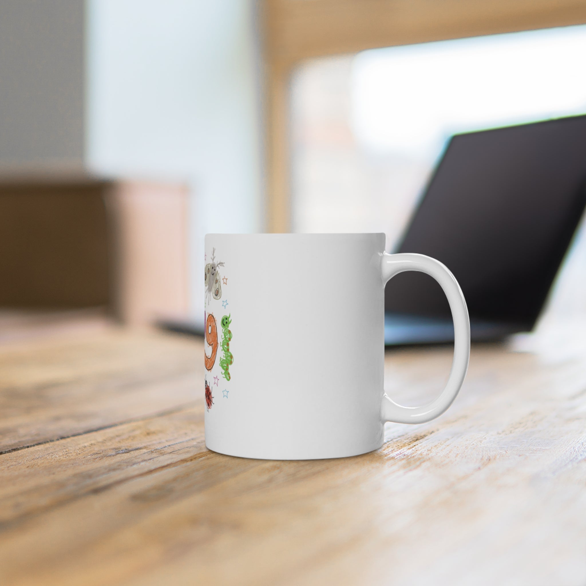 Don’t Bug Me Ceramic Mug — Cute Hand-Drawn Insect Coffee Cup