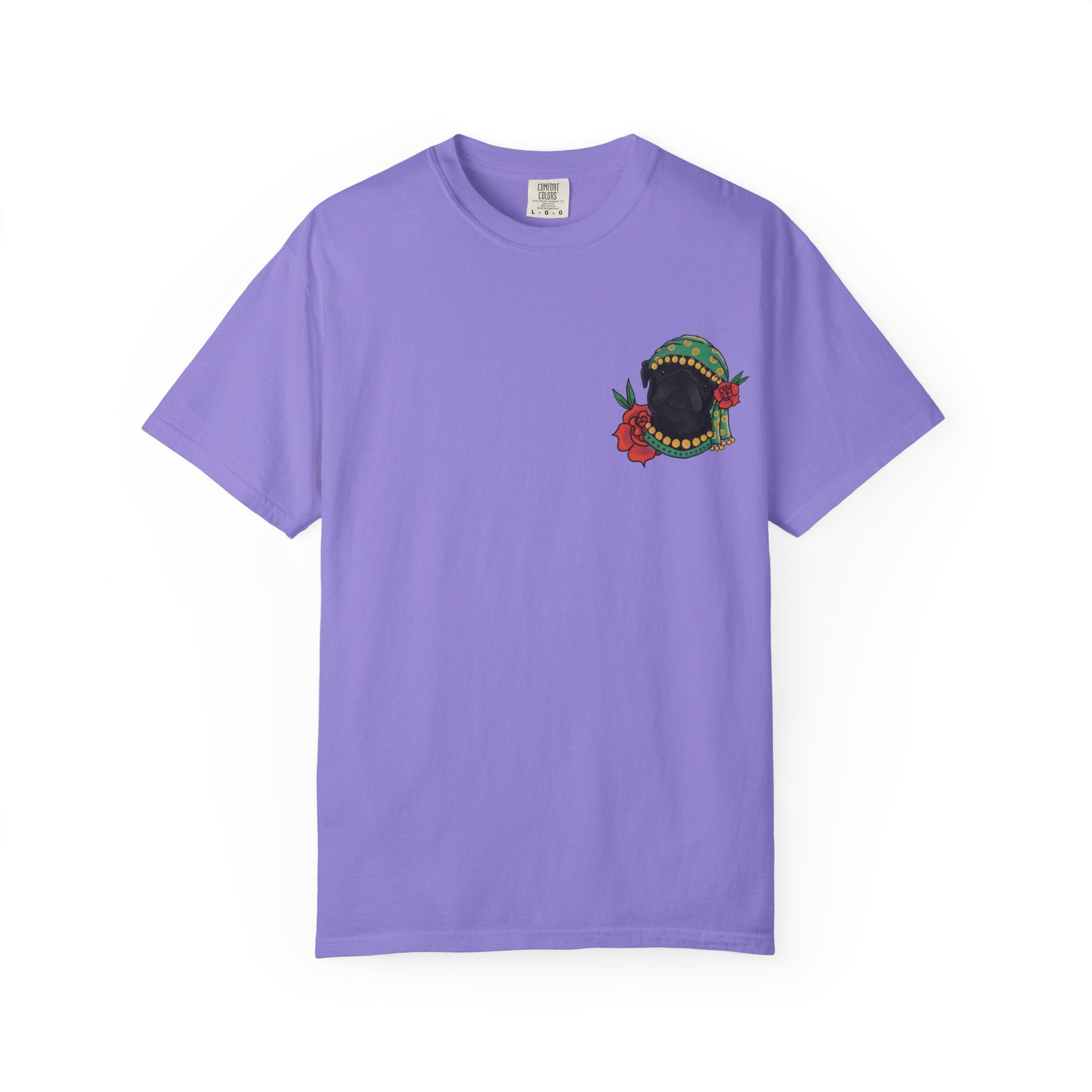 Fortune Teller Pug T-Shirt — Vintage Floral Mystic Tee