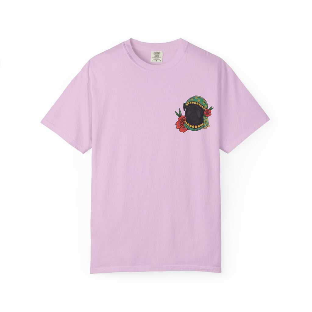 Fortune Teller Pug T-Shirt — Vintage Floral Mystic Tee
