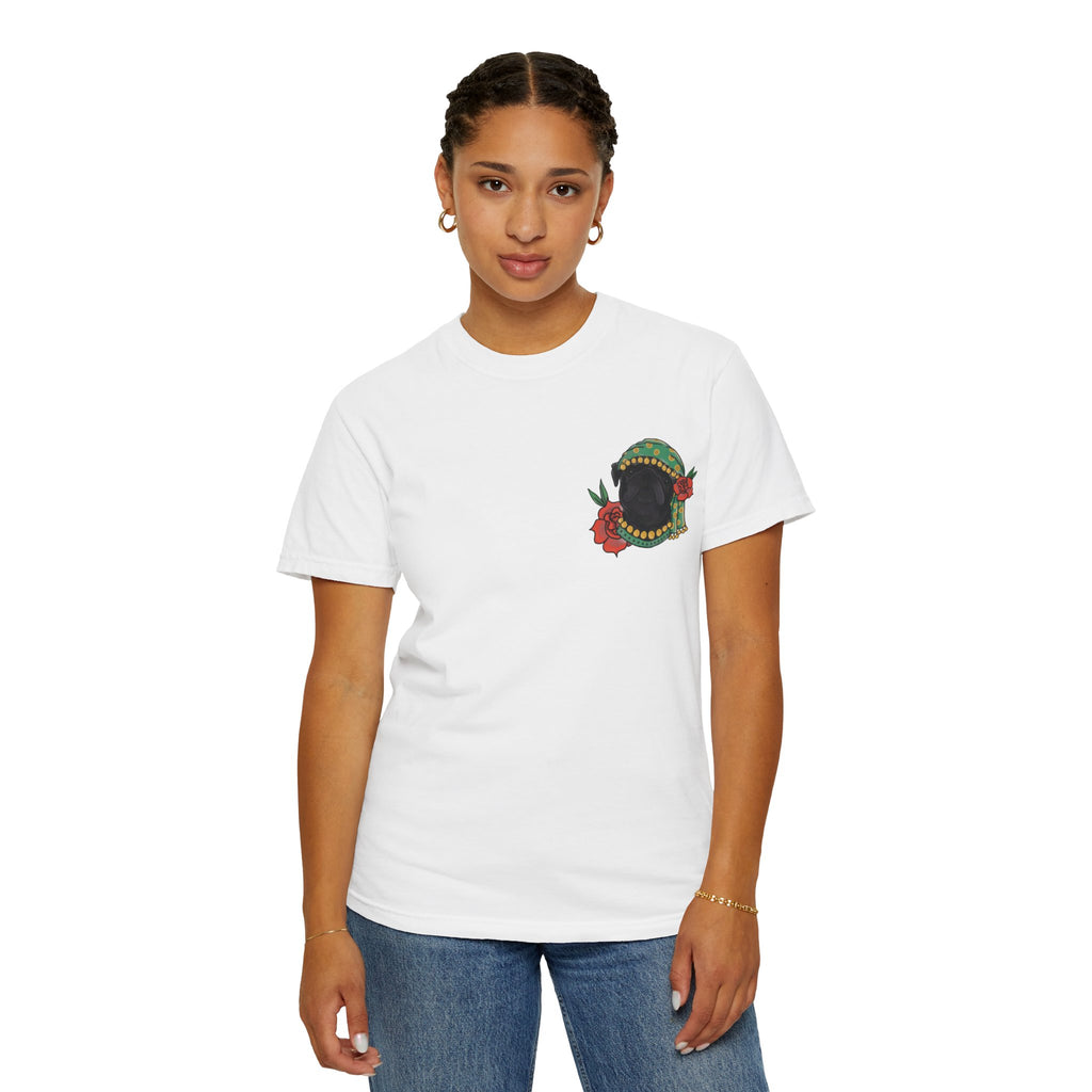 Fortune Teller Pug T-Shirt — Vintage Floral Mystic Tee