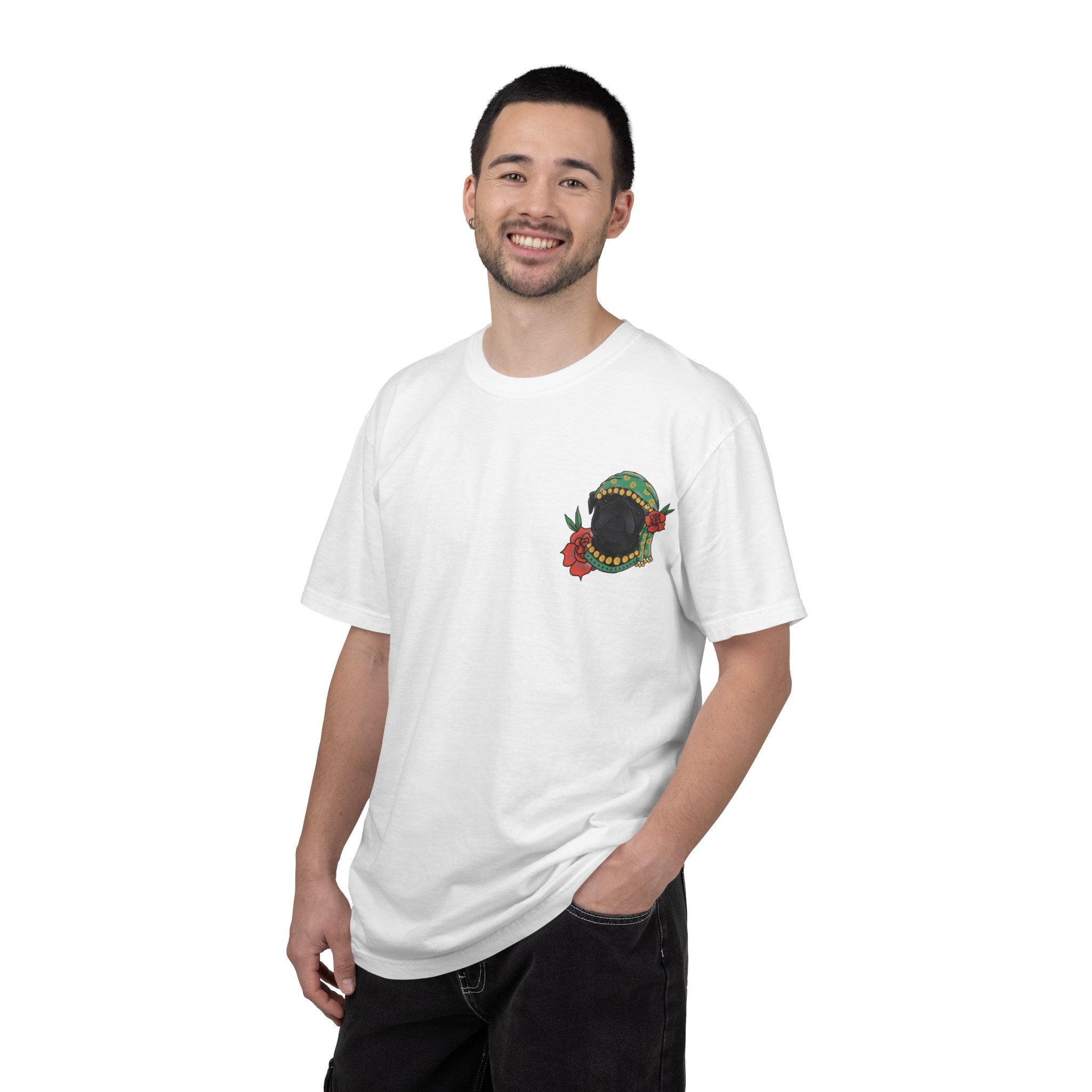 Fortune Teller Pug T-Shirt — Vintage Floral Mystic Tee