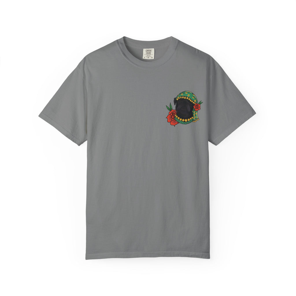 Fortune Teller Pug T-Shirt — Vintage Floral Mystic Tee