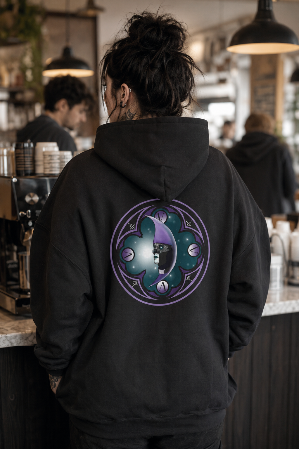 Ghost - Papa V Moon Stained Glass