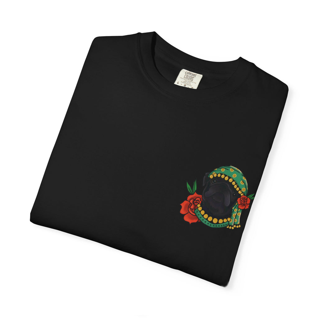 Fortune Teller Pug T-Shirt — Vintage Floral Mystic Tee
