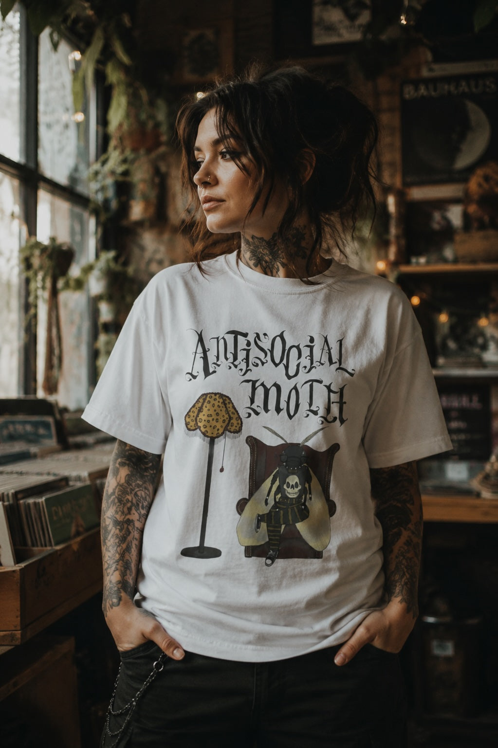 Antisocial Moth Graphic T-Shirt