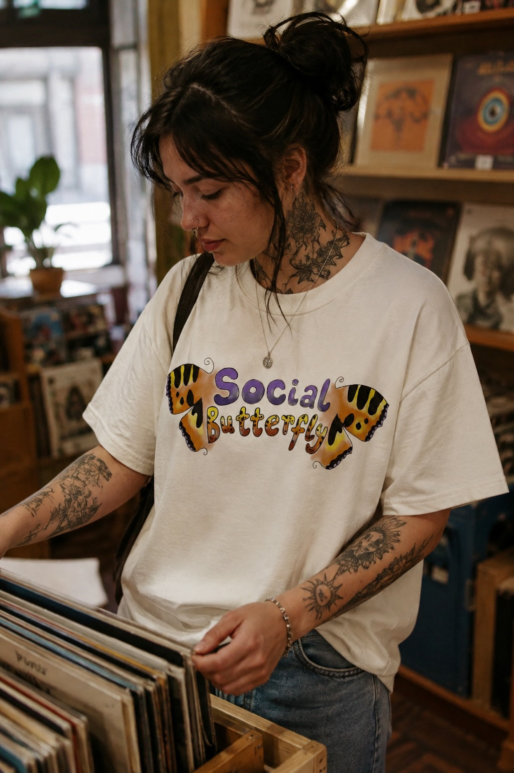 Social Butterfly Graphic T-Shirt